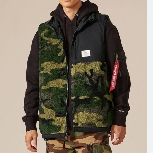 Alpha Industries Other - Alpha Industries Sherpa Utility Vest Woodland Camo Unisex